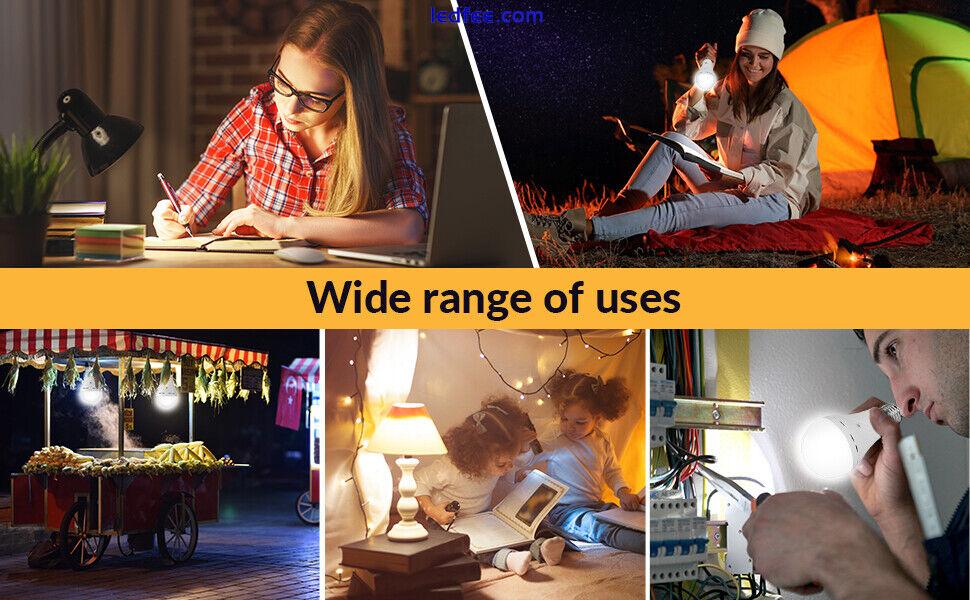 Touch Emergency LED Light Bulb Dimmable Rechargeable Remote Control Lamp USB  4 