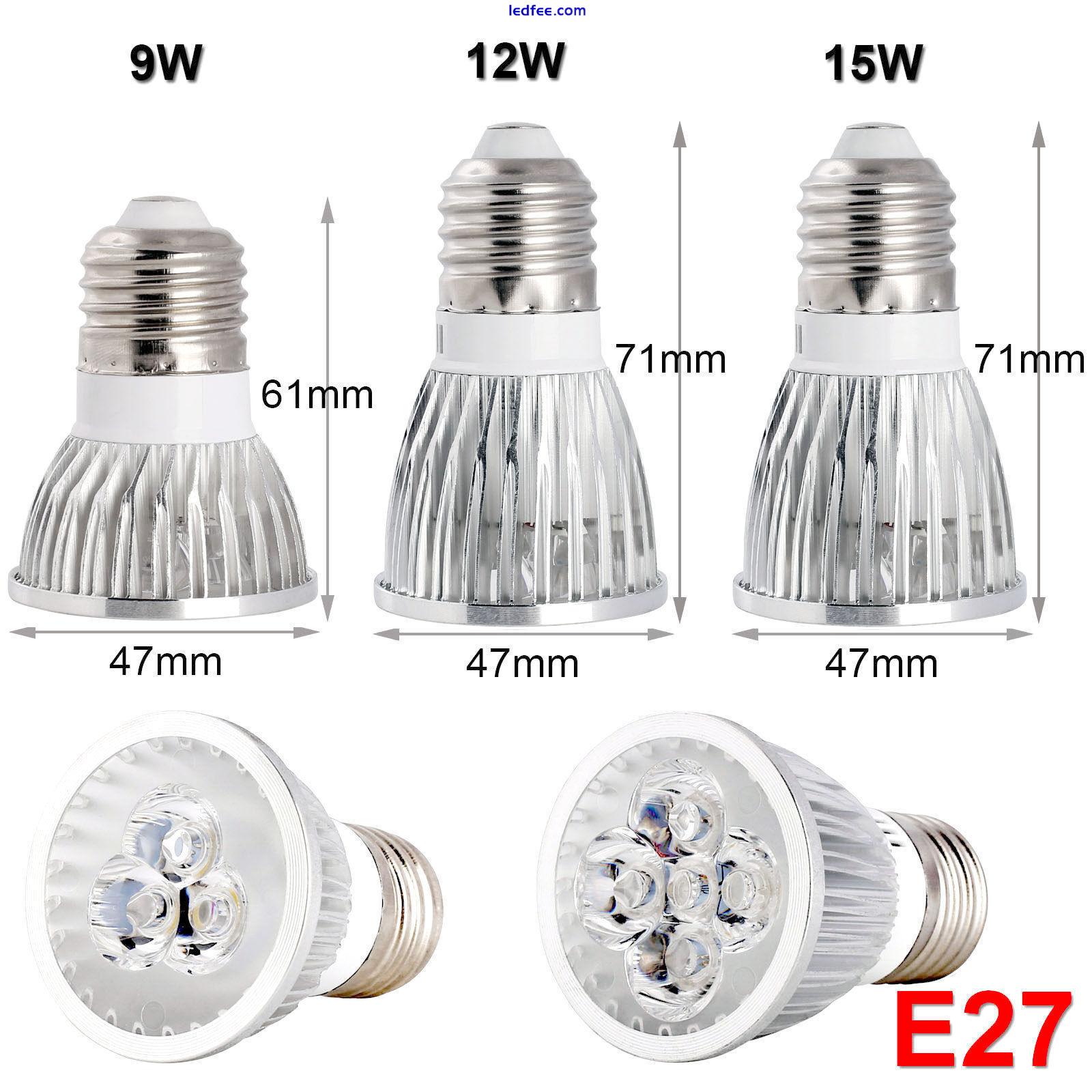 1/10PCs Dimmable LED Spotlight Light Bulbs GU10 MR16 E27 E14 9W 12W 15W 220V 12V 2 