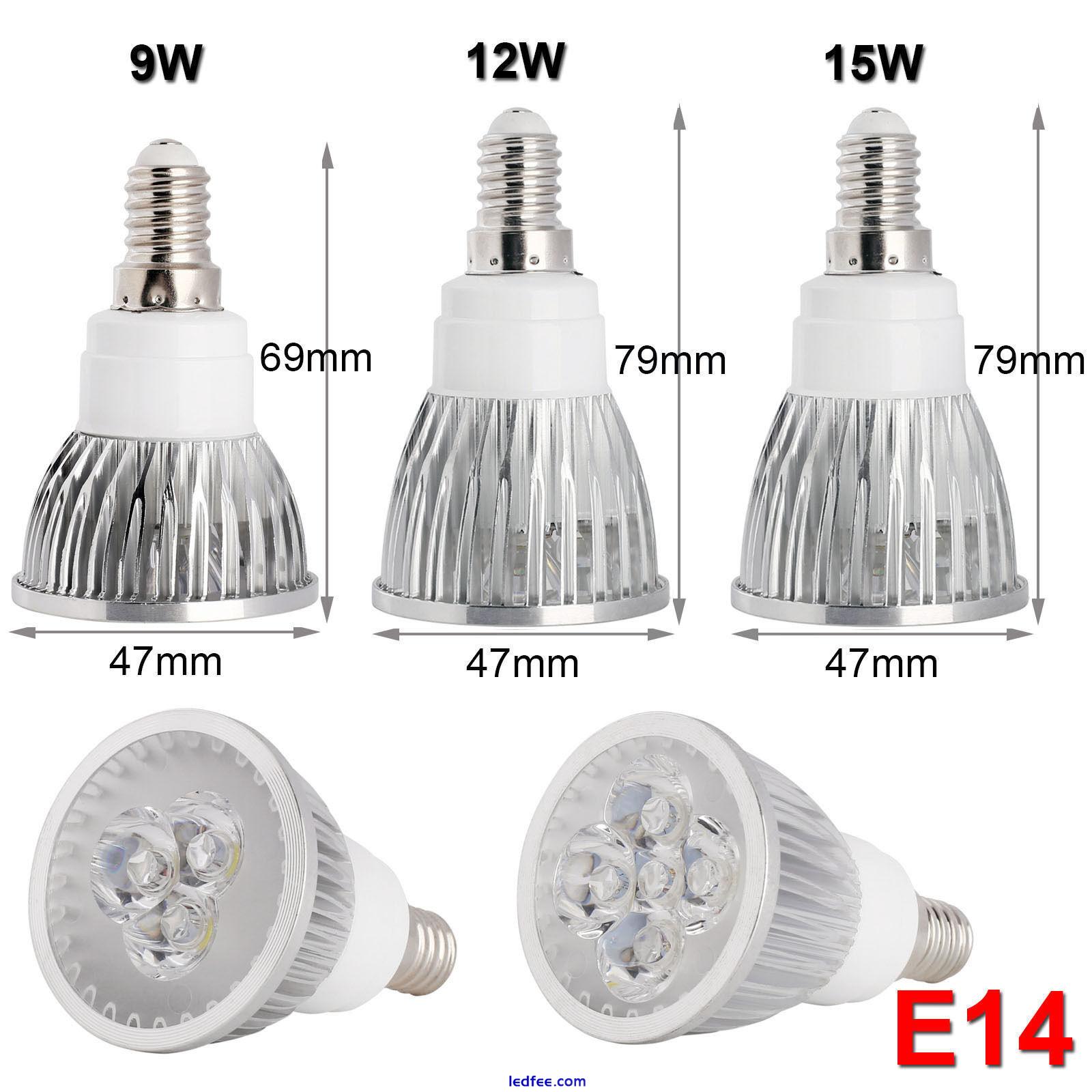 1/10PCs Dimmable LED Spotlight Light Bulbs GU10 MR16 E27 E14 9W 12W 15W 220V 12V 3 