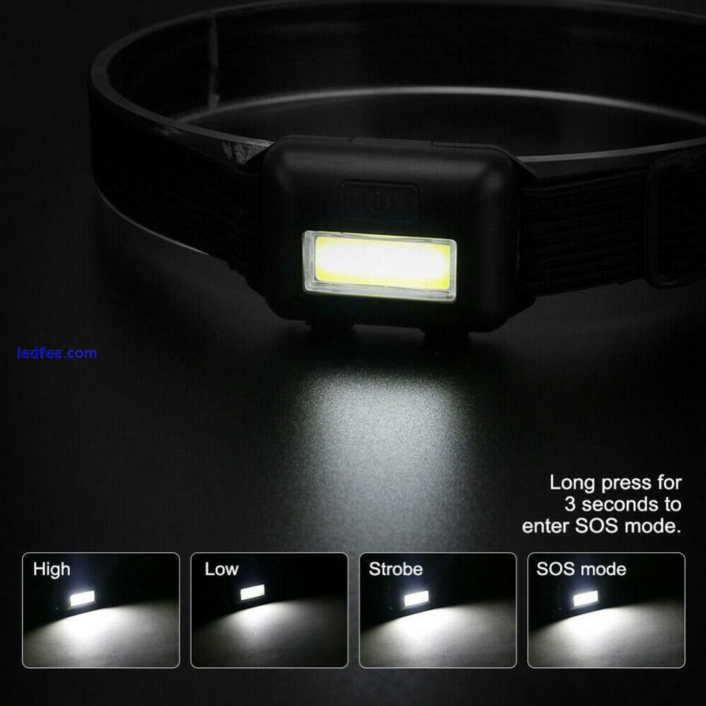 New COB+LED Headlamp Headlight Torch Flashlight Work Light Head Band Lamp New R2 2 