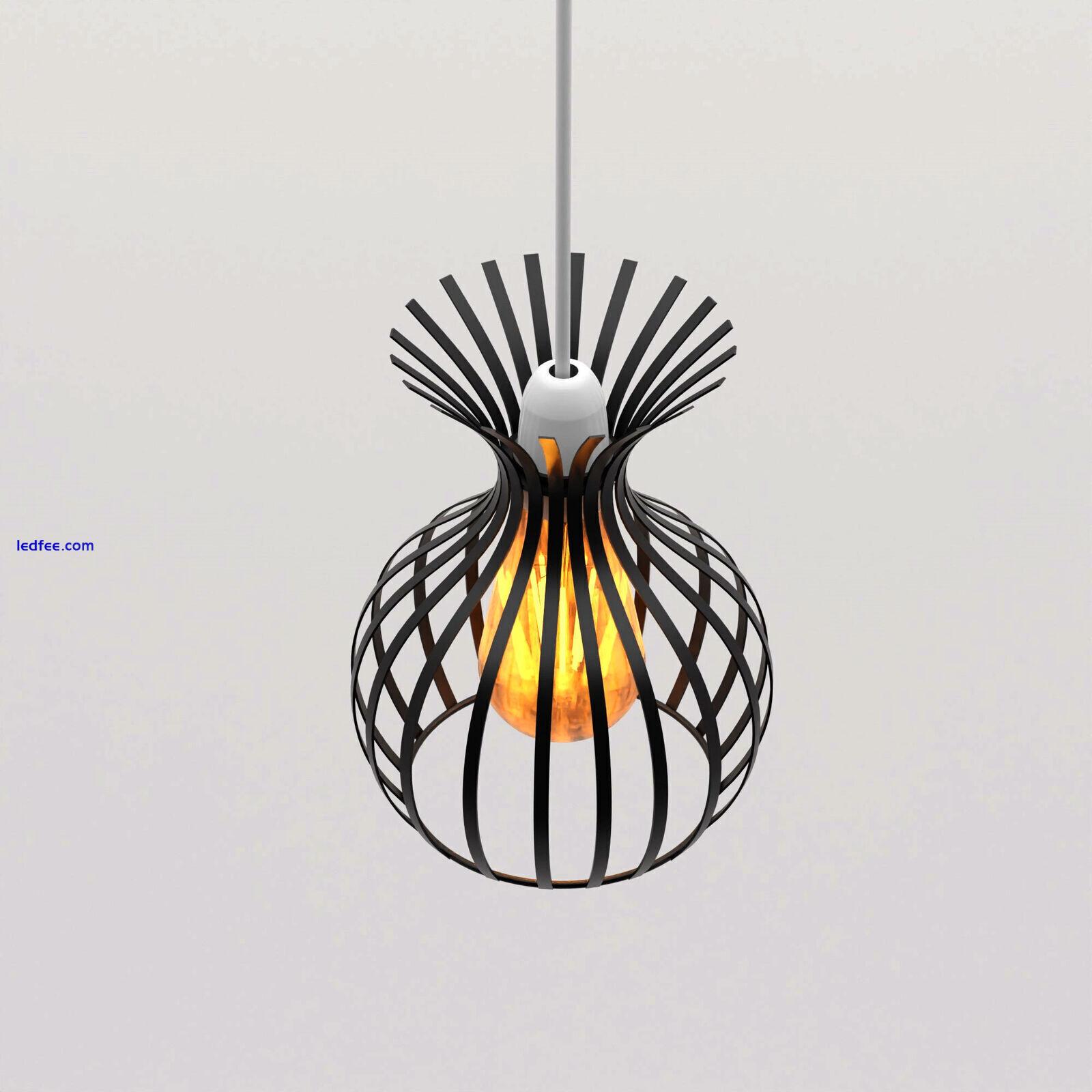 Ceiling Light Shade Geometric Pendant Lampshade Lamp Industrial Cage Vintage LED 2 