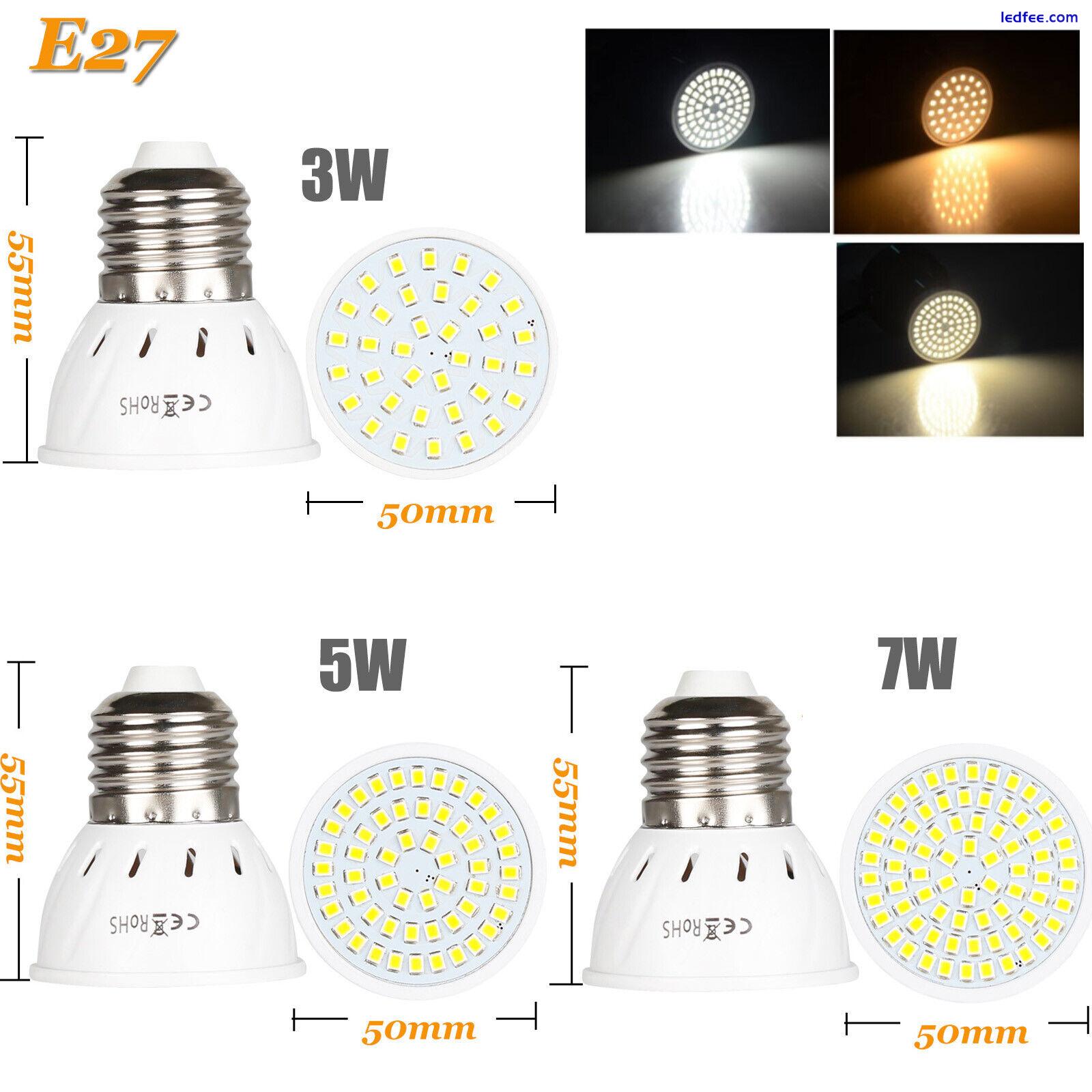 LED Spotlight Bulbs MR16 GU10 E27 3W 5W 7W 220V 240V 2835 SMD White Light Lamps 1 