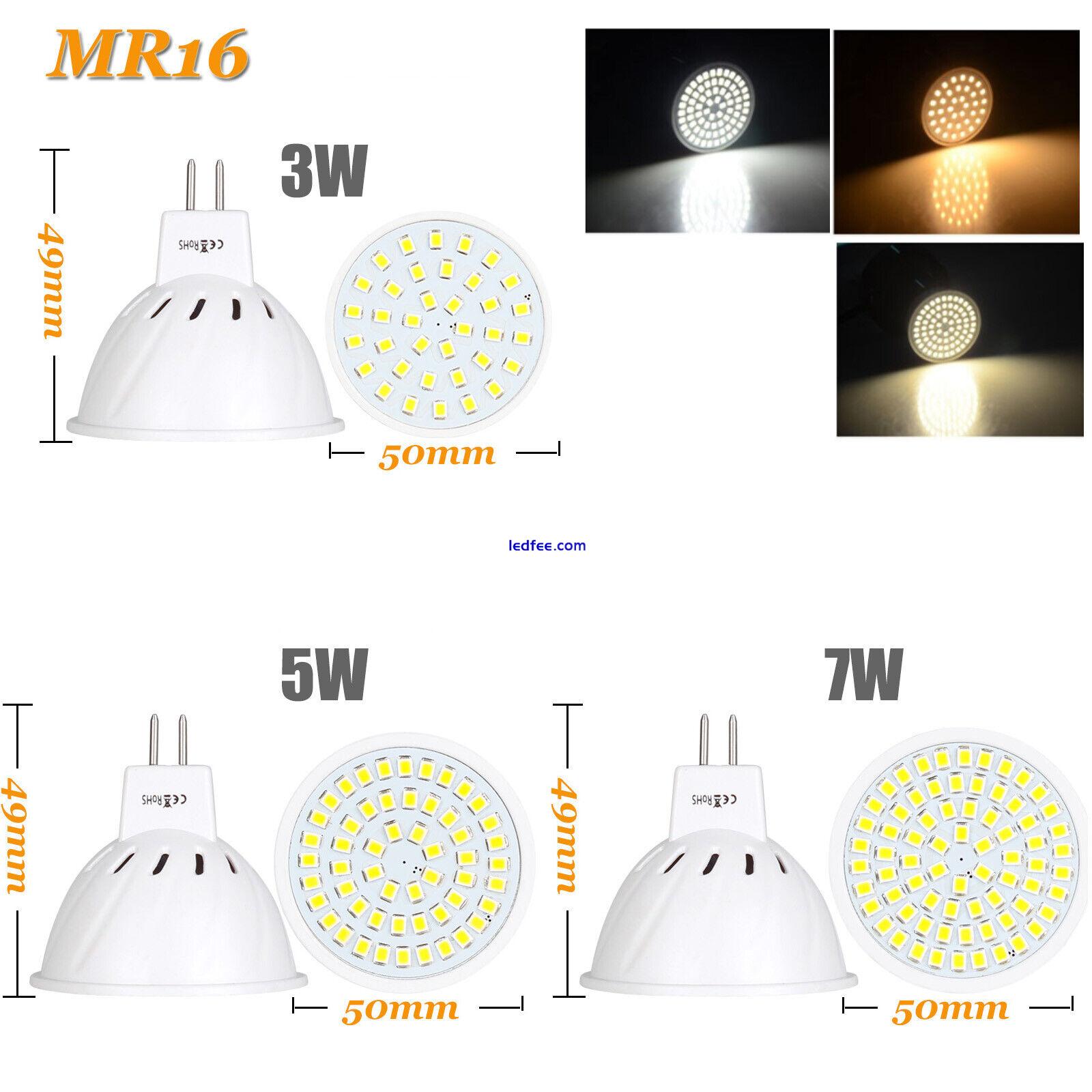 LED Spotlight Bulbs MR16 GU10 E27 3W 5W 7W 220V 240V 2835 SMD White Light Lamps 3 