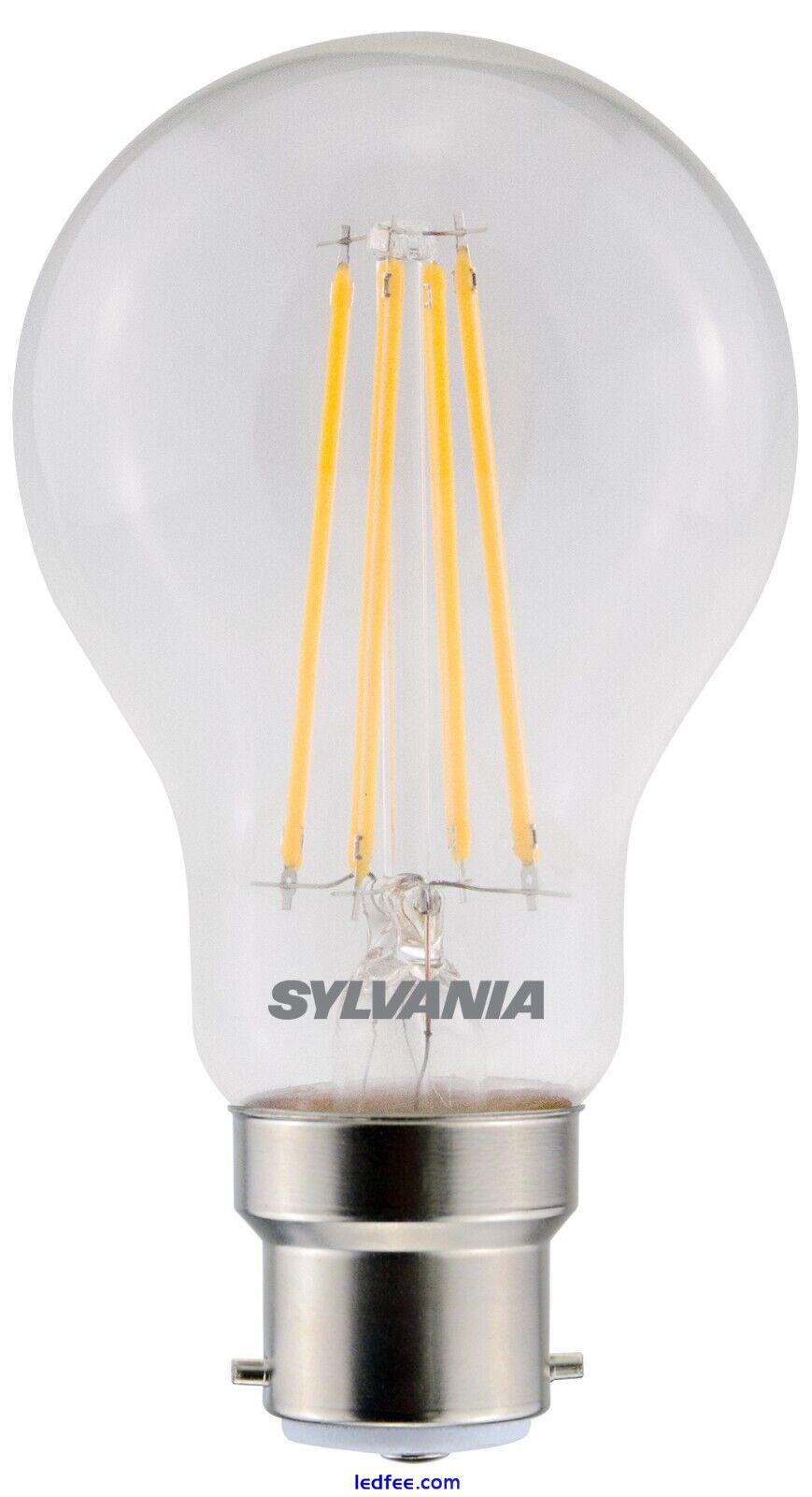 Sylvania 7w (60w) 240v B22 Retro Clear Vintage GLS Light Bulb - Pack of 4 4 