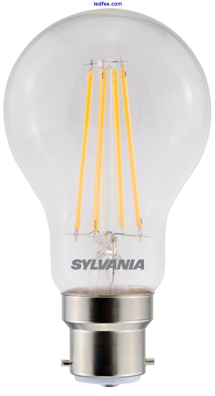 Sylvania 7w (60w) 240v B22 Retro Clear Vintage GLS Light Bulb - Pack of 4 1 