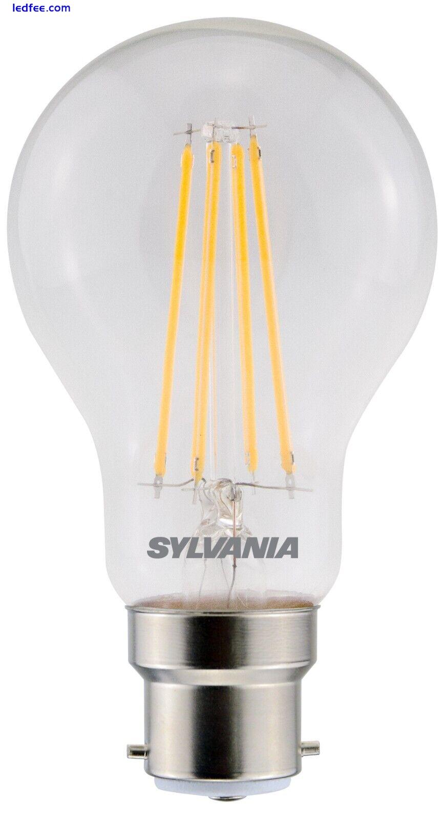 Sylvania 7w (60w) 240v B22 Retro Clear Vintage GLS Light Bulb - Pack of 4 3 