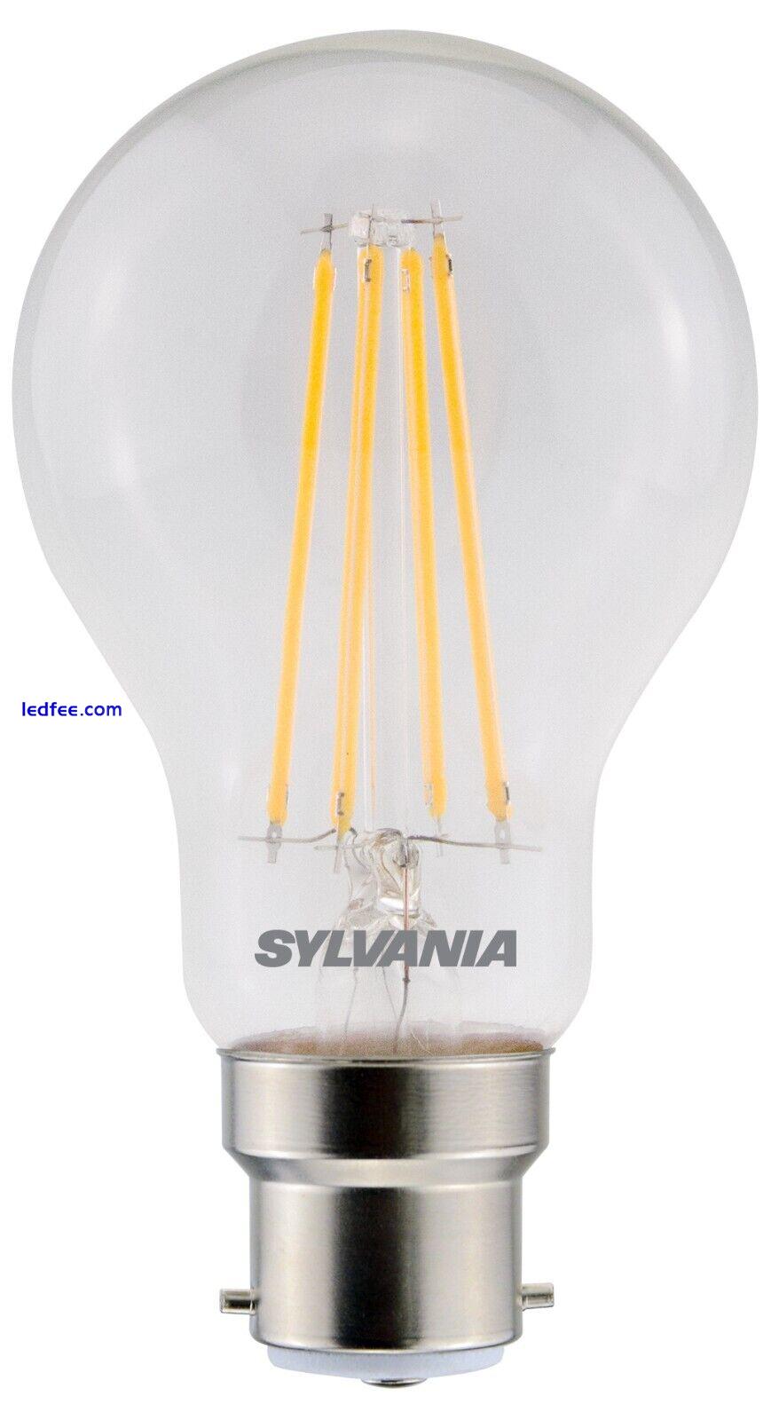 Sylvania 7w (60w) 240v B22 Retro Clear Vintage GLS Light Bulb - Pack of 4 5 