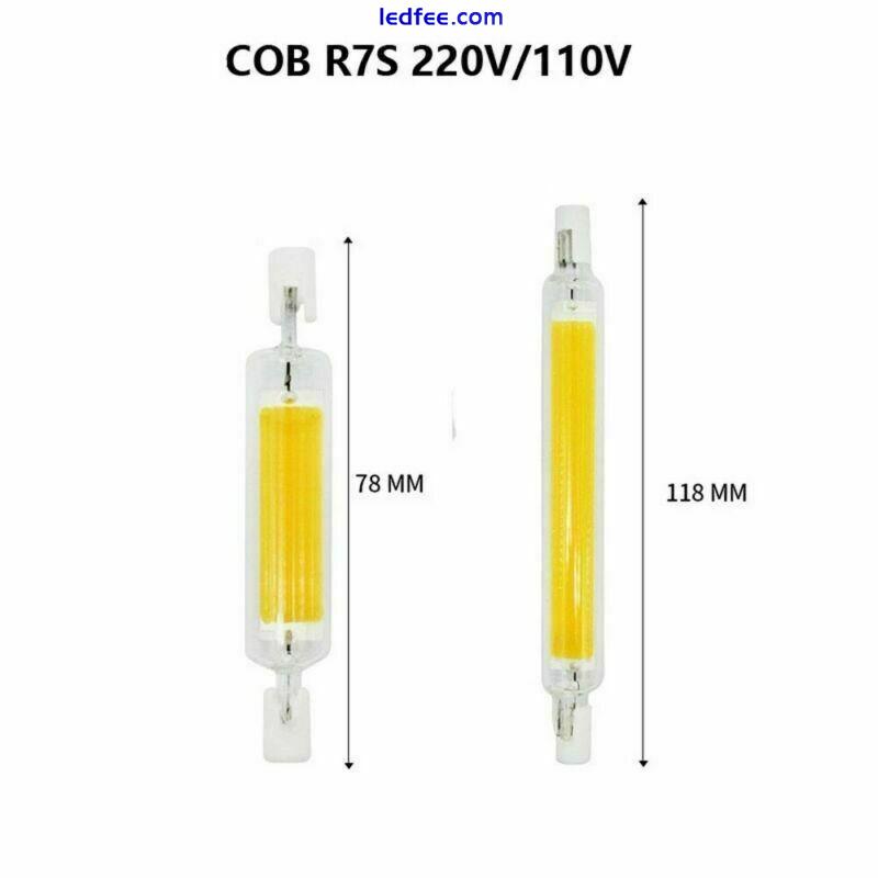 LED R7S COB 30W 15W Halogen Lamp Dimmable Glass Replace 118mm 78mm Incandescent 2 