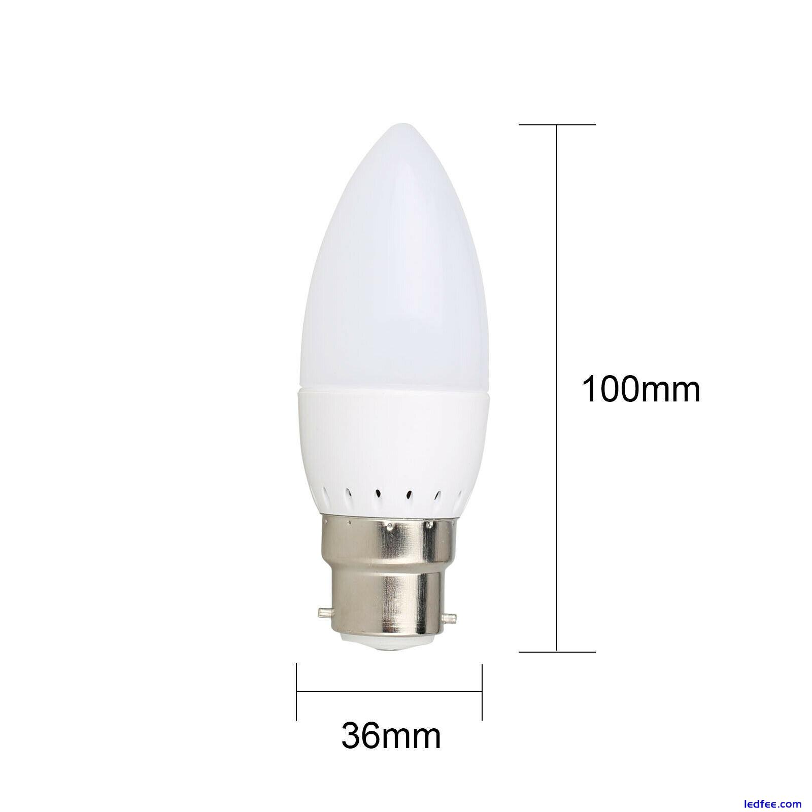 LED Candle Bulbs Bayonet B22 E27 E14 E12 B15 Light  3W 110V 220V Chandelier Lamp 4 