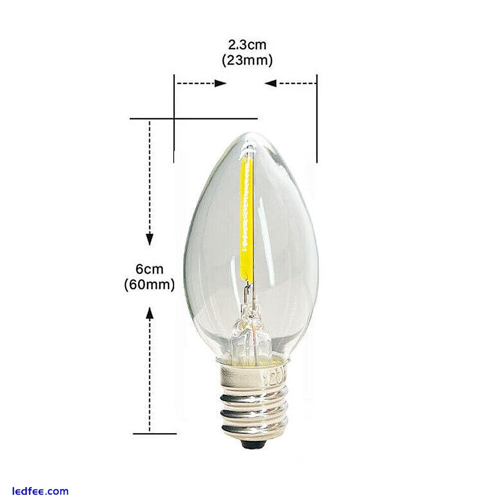 E12 E14 LED Filament Bulb C7 Retro Vintage Edison Lamp Warm Light AC 220V 0 