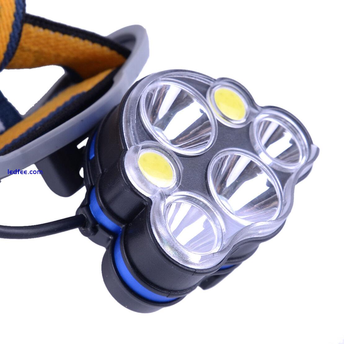 Head Flashlight Headlamp Camping Torch Lamp T6 LED Hiking Rechargeable Battery 1 