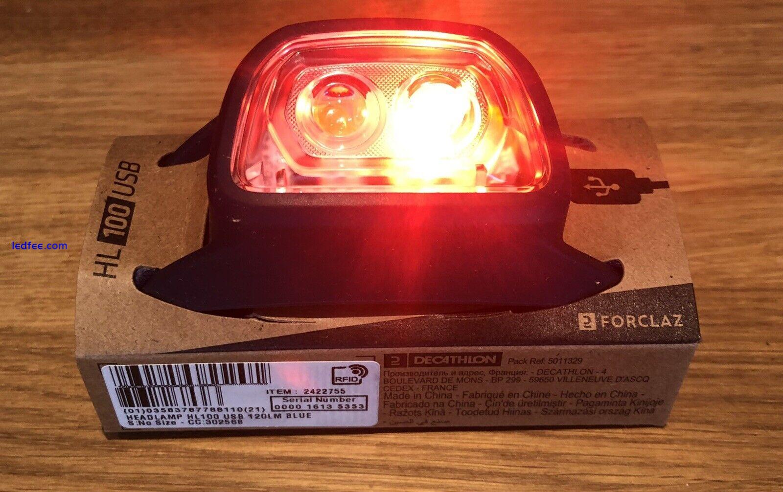 Rechargeable 120 Lumen LED Head Torch with Red Light & two LED Settings 0 