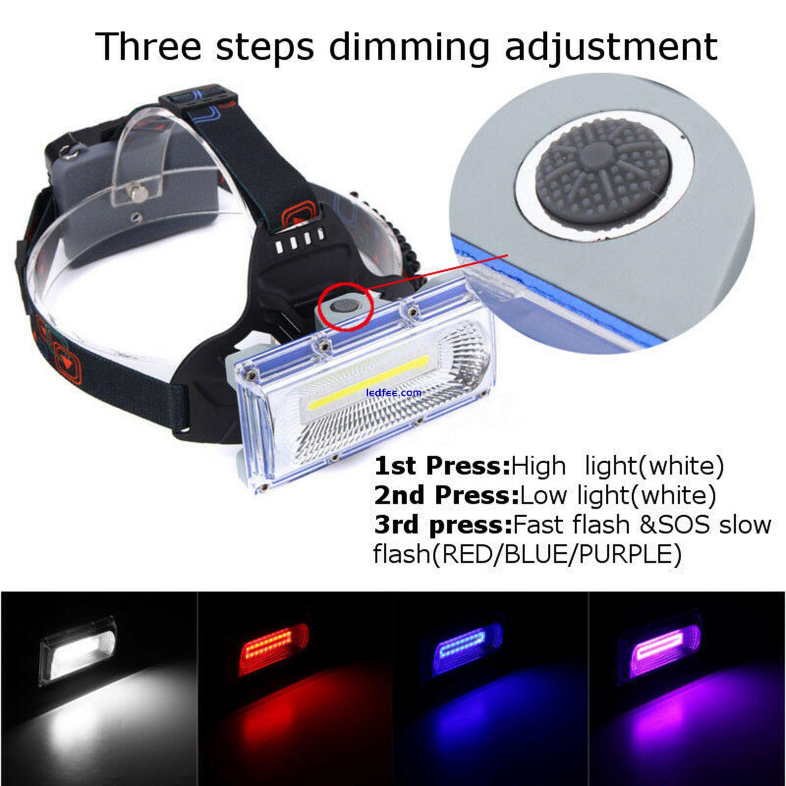 990000LM LED USB Rechargeable 18650 Headlamp Headlight Fishing Flashlight A3GS 1 