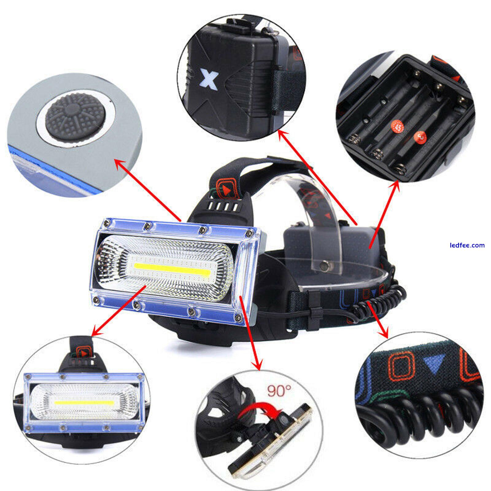 990000LM LED USB Rechargeable 18650 Headlamp Headlight Fishing Flashlight A3GS 3 