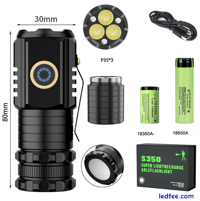 2024 Blitron Flash Light, Brightest Flashlight in The World, LED Super Bright U 4 