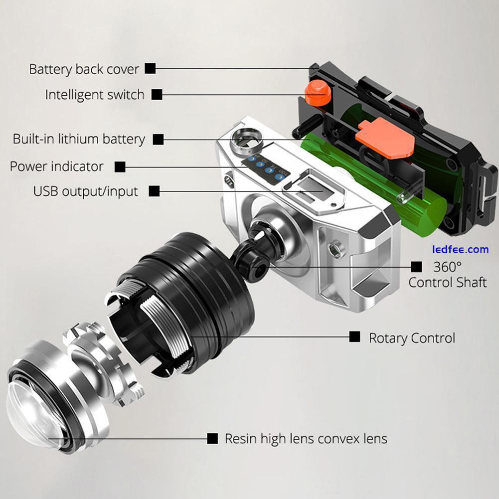 Super Bright 990000LM LED Headlamp Headlight Zoomable Head Torch Lamp Flashlight 4 