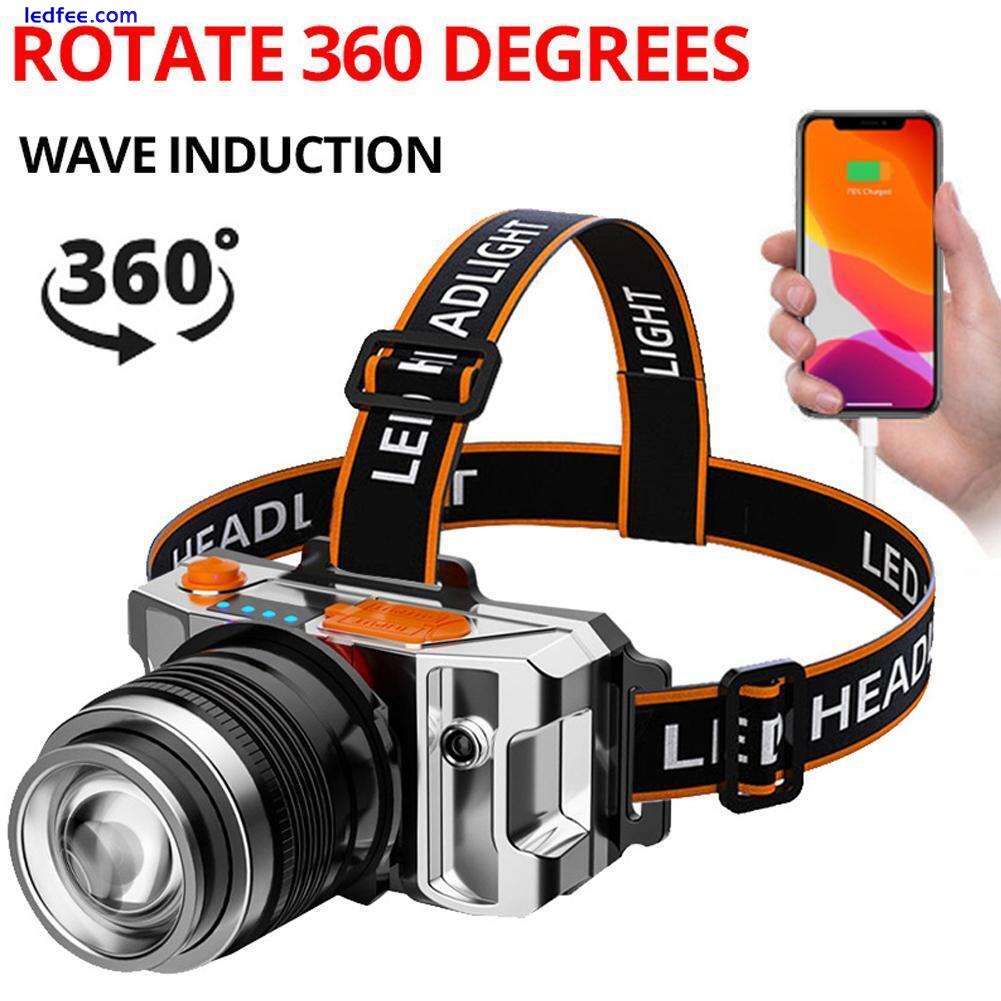 Super Bright 990000LM LED Headlamp Headlight Zoomable Head Torch Lamp Flashlight 5 