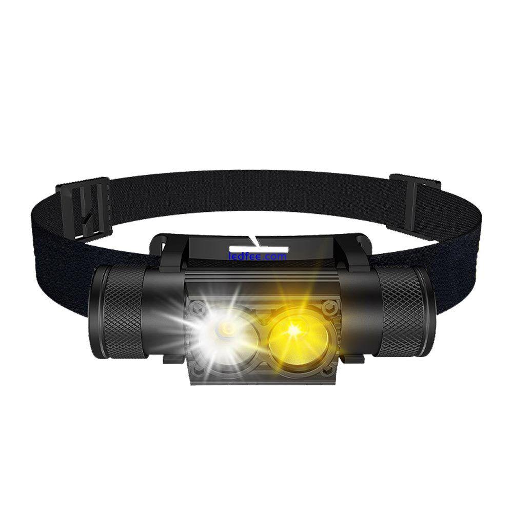 2 IN 1 Red Green Blue Light Headlamp LED Hunting Headlight Head Torch Dual Lamp 2 