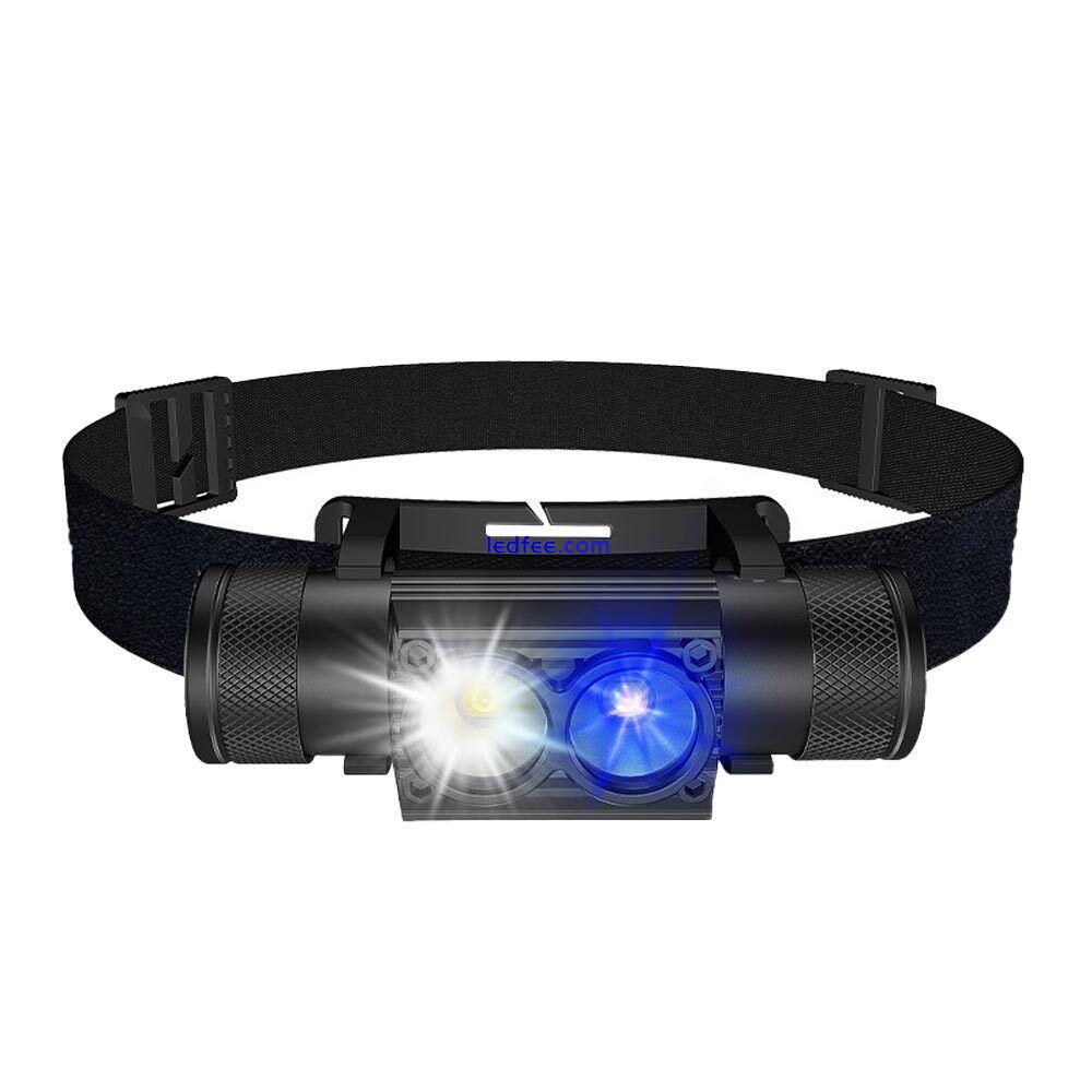 2 IN 1 Red Green Blue Light Headlamp LED Hunting Headlight Head Torch Dual Lamp 1 