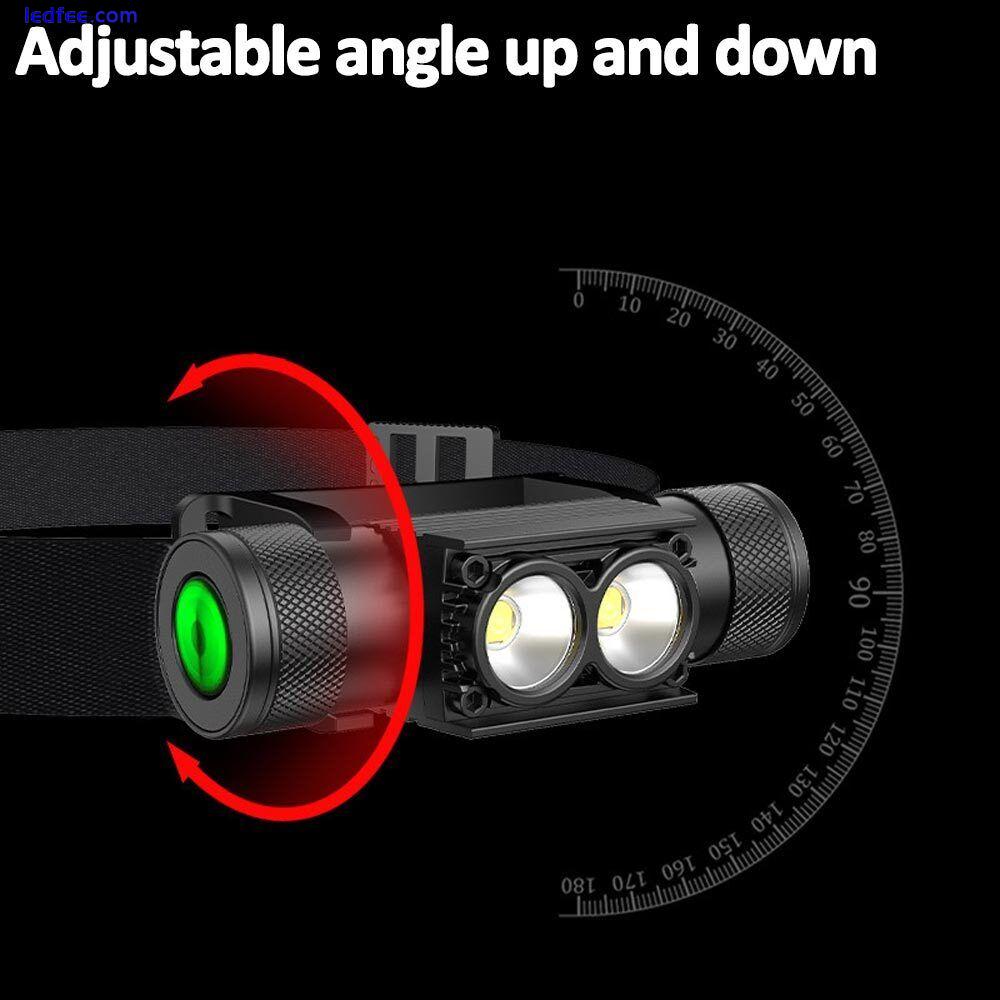 2 IN 1 Red Green Blue Light Headlamp LED Hunting Headlight Head Torch Dual Lamp 5 