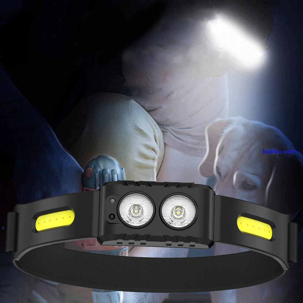 300 Lumen LED Head Torch USB Charging for Adults Runner Camping Climbing Outdoor 1 