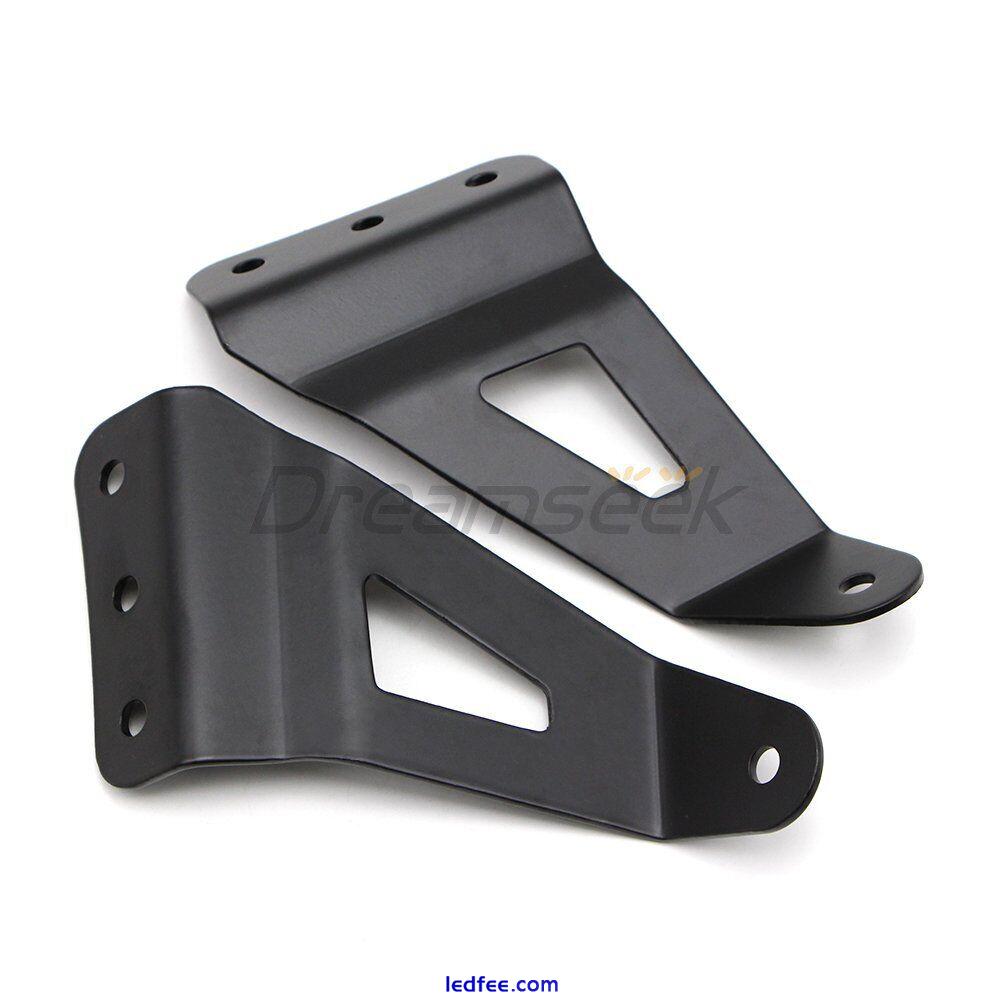 LED Light Bar Bracket for 07-14 GMC 50'' Curved Off-road Work Light Mount Holder 2 