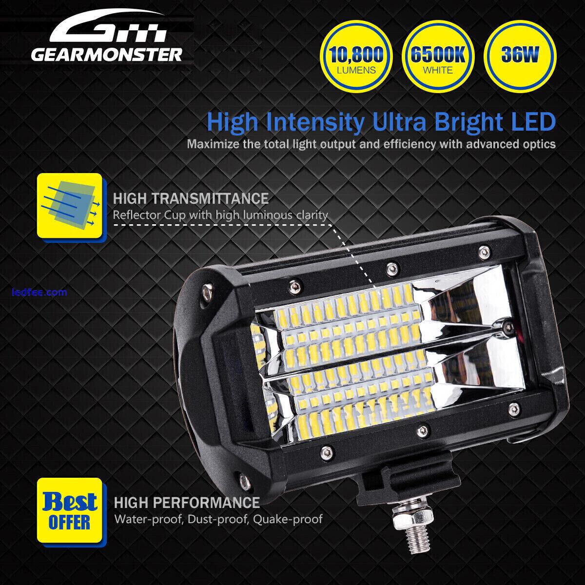 4000W LED Work Light Bar Flood Spot Lights Driving Lamp Offroad Car SUV 12V 2PCS 4 