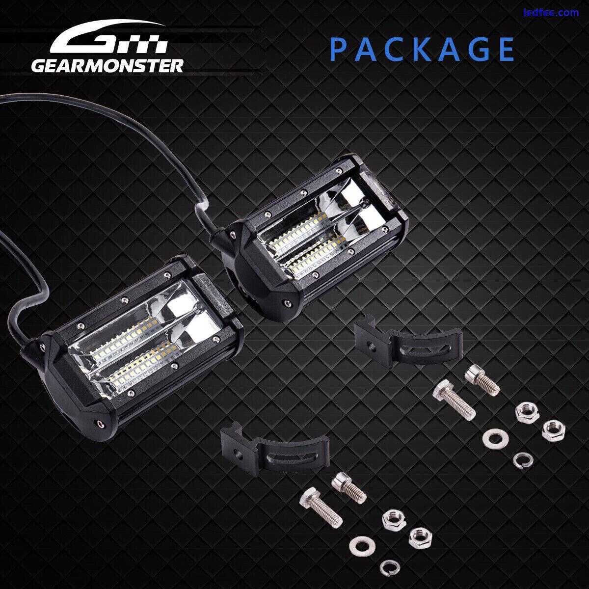 4000W LED Work Light Bar Flood Spot Lights Driving Lamp Offroad Car SUV 12V 2PCS 3 