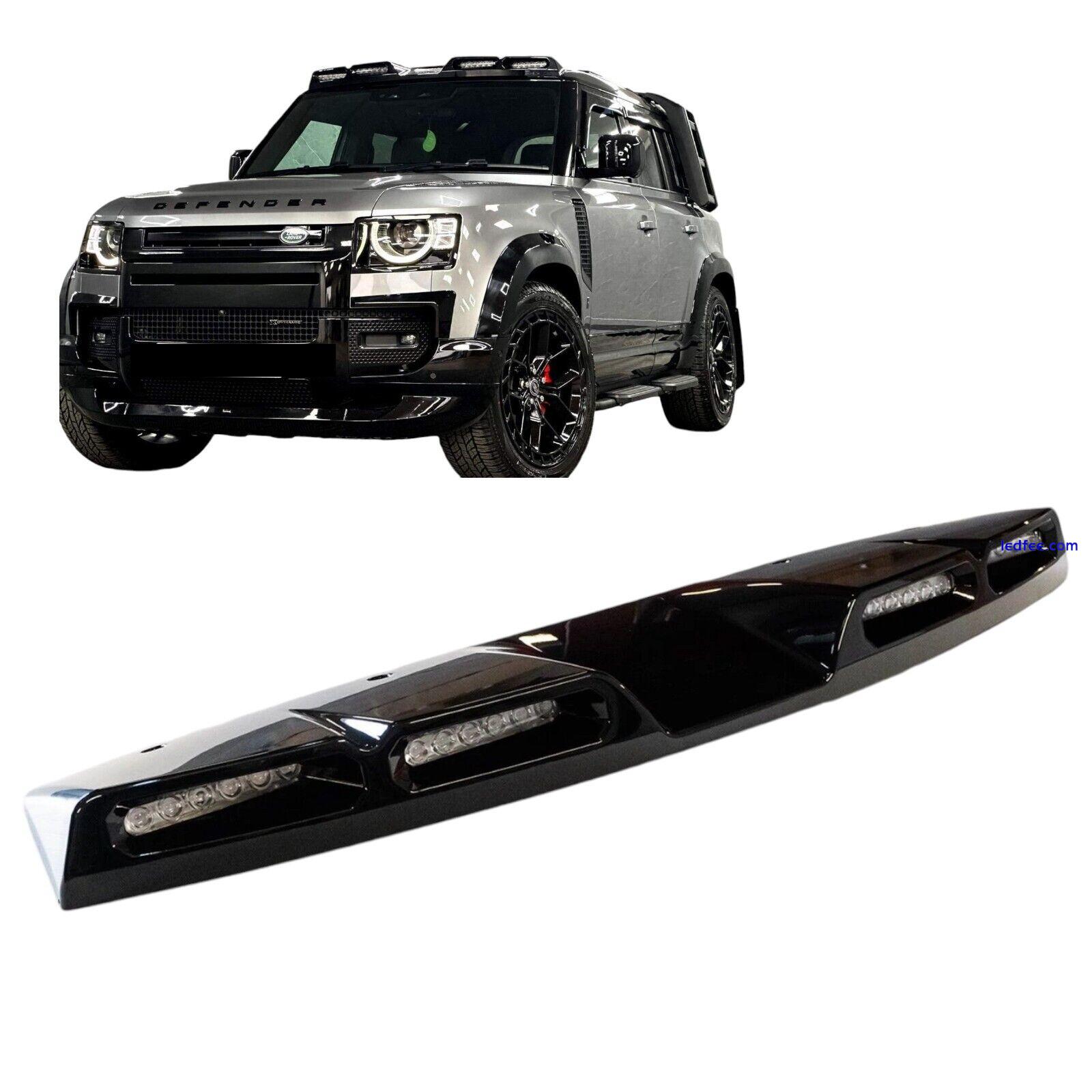 For Land Rover Defender Light Bar 4 LED Gloss Black Roof Pod L663 2020+ 90 110 1 