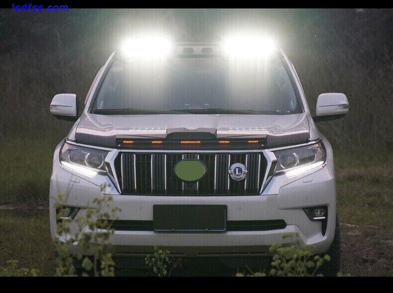 Roof Top Light Bar LED DRL Lamp Fits Toyota Land Cruiser Prado FJ150 2008-2021 3 