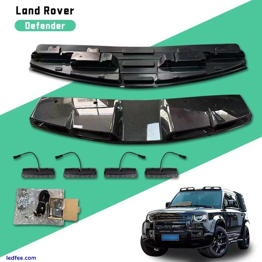 Fits LR DEFENDER 90 110 130 2020-2024 Water Printing ROOF TOP LIGHT BAR LED DRL 0 