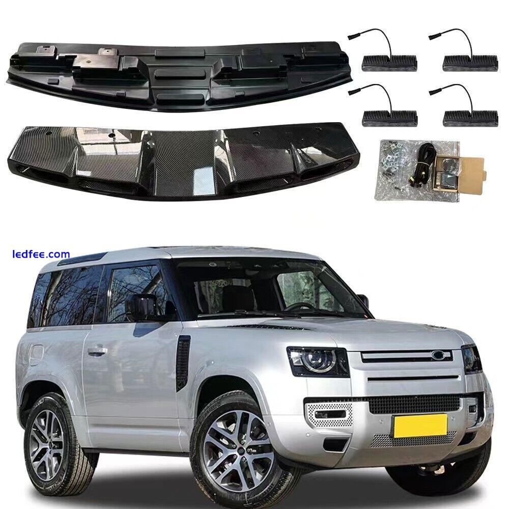 Fits LR DEFENDER 90 110 130 2020-2024 Water Printing ROOF TOP LIGHT BAR LED DRL 3 