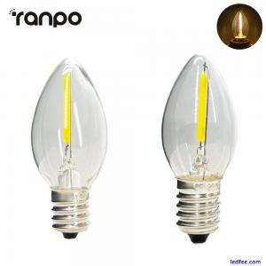 E12 E14 LED Filament Bulb C7 Retro Vintage Edison Lamp Warm Light AC 220V