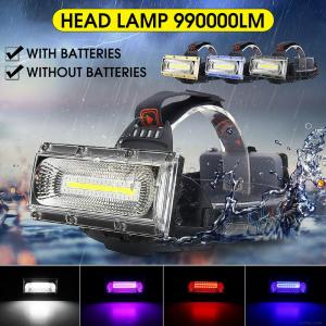 990000LM LED USB Rechargeable 18650 Headlamp Headlight Fishing Flashlight A3GS