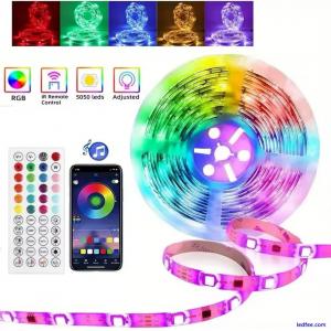 LED Strip Lights 1-30m RGB 5050 Colour Changing Tape Cabinet Kitchen TV Lighting