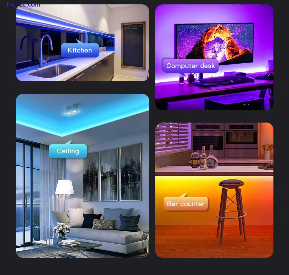 Smart Led Strip Lights WiFi, Remote & Alexa and Google Voice Enabled 1 