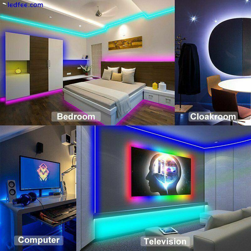 2835 RGB 5M - 20M LED STRIP LIGHTS COLOUR CHANGING UNDER CABINET LIGHTING 4 