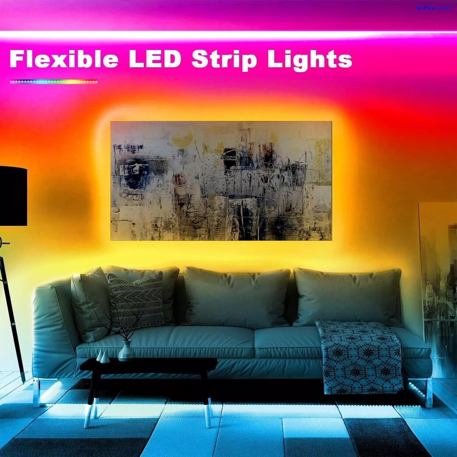 LED STRIP LIGHTS 15M 5050 RGB COLOUR CHANGING TAPE CABINET KITCHEN LIGHTING UK 2 