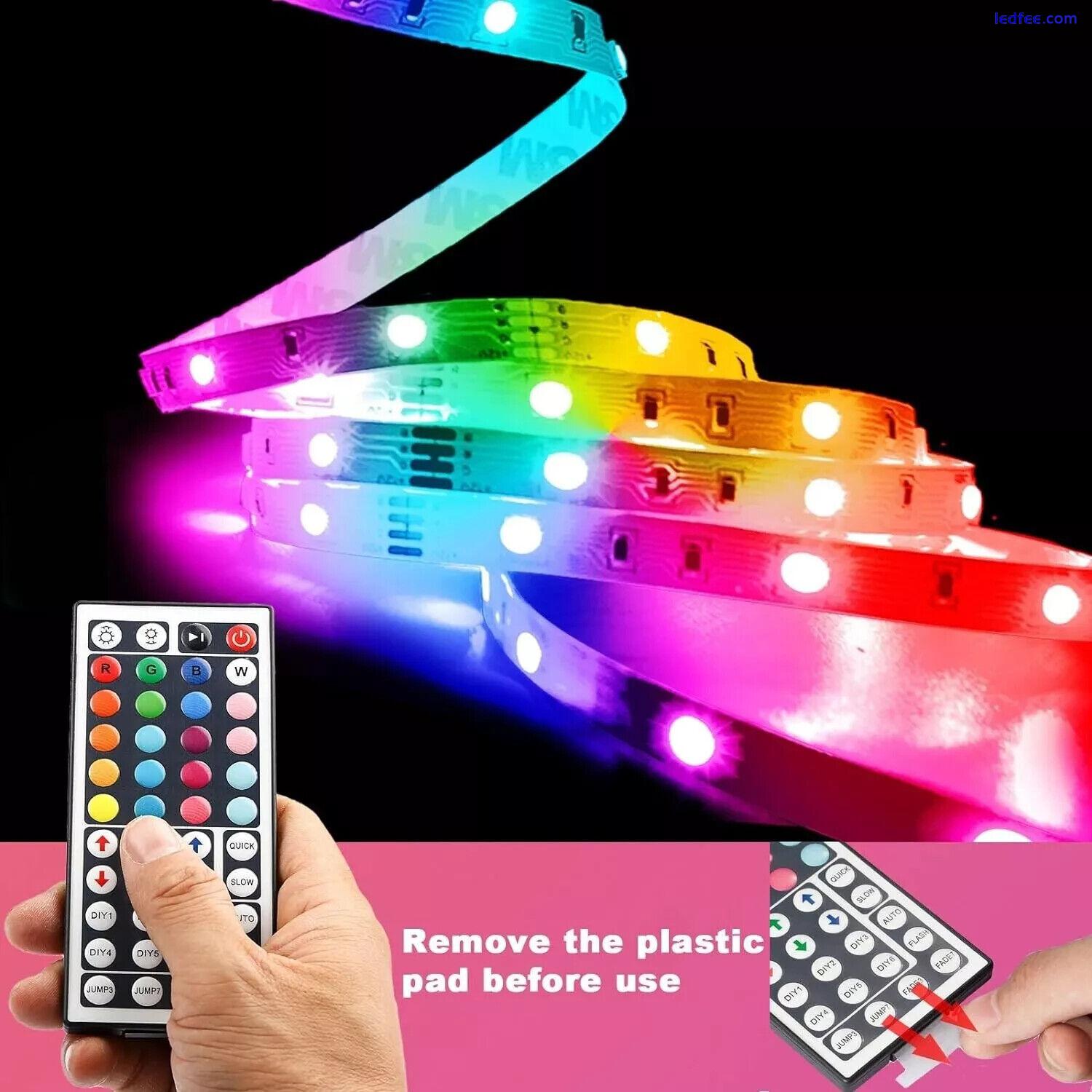 LED STRIP LIGHTS 15M 5050 RGB COLOUR CHANGING TAPE CABINET KITCHEN LIGHTING UK 1 