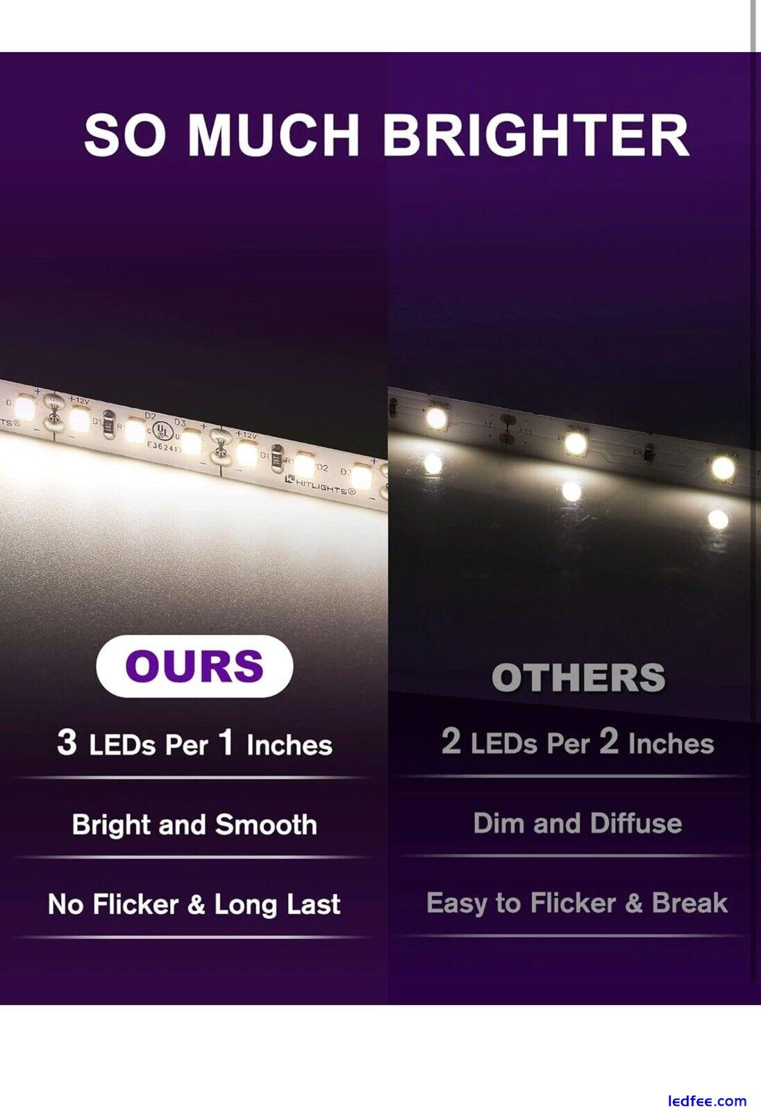 LED Strip Lights Neutral White 4000K - 24.6ft Dimmable High Density 12V 1 