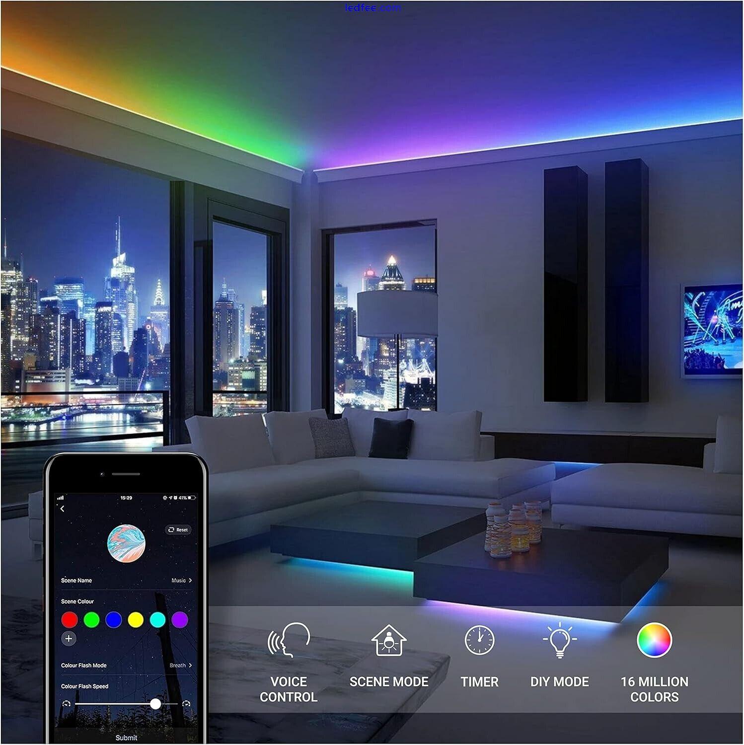 AcornSolution 10M RGB LED Strip Lights Alexa Google WiFi SMD 5050 Room Decor 1 