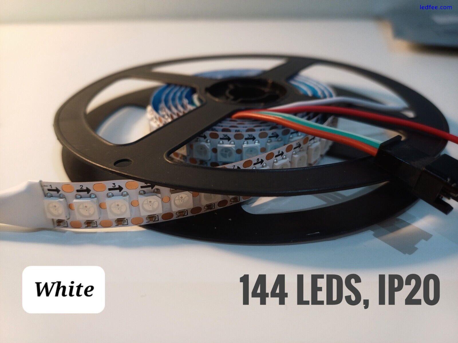 WS2812B RGB LED Strip 144 LEDs 5050 ws2812 IC Individual Addressable DC5V 2 