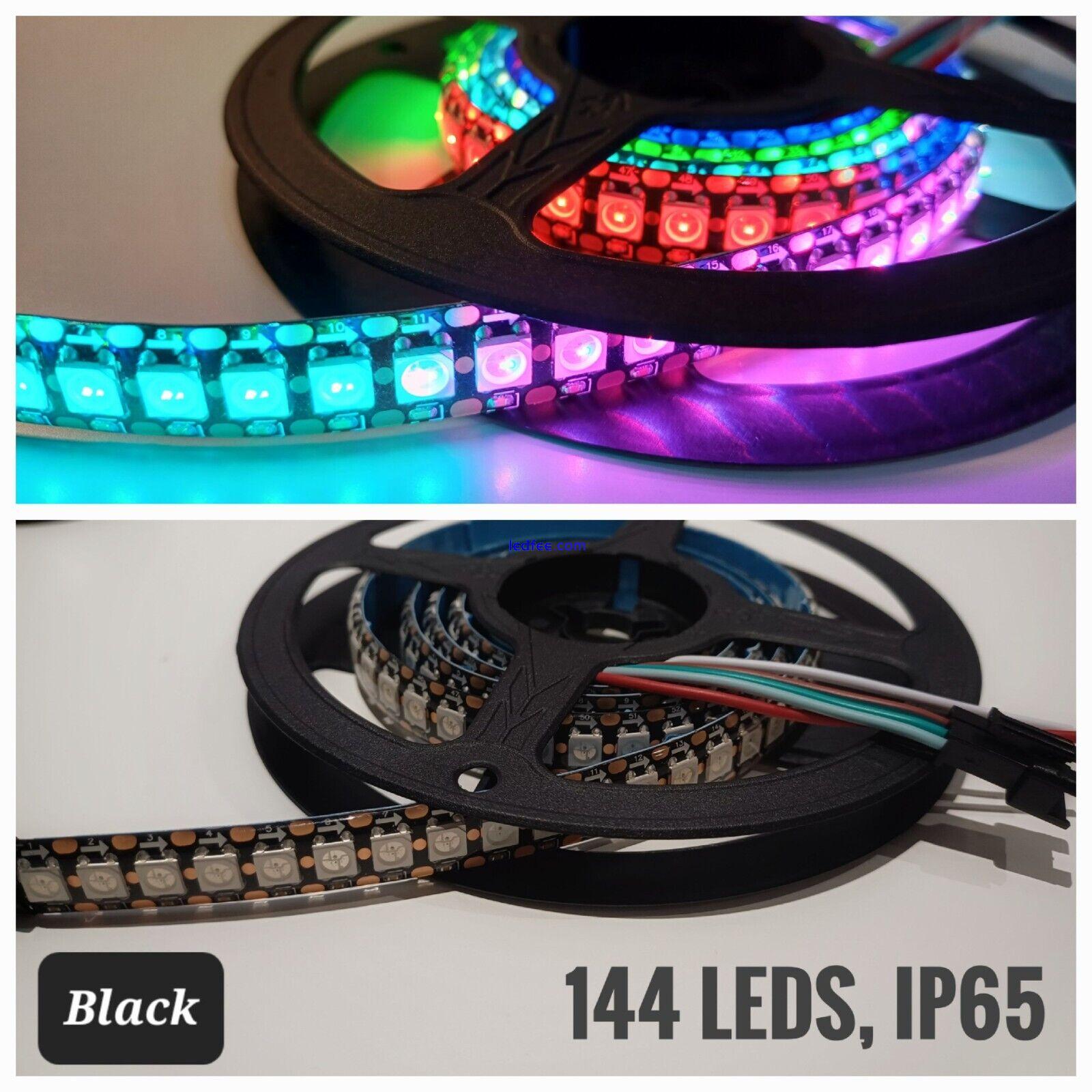 WS2812B RGB LED Strip 144 LEDs 5050 ws2812 IC Individual Addressable DC5V 0 