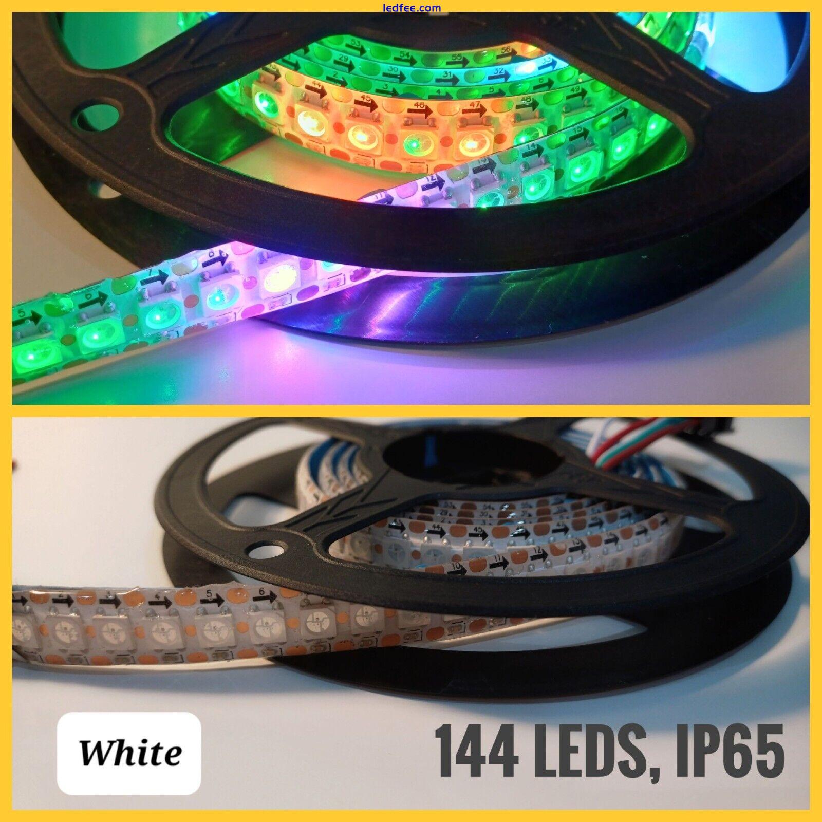 WS2812B RGB LED Strip 144 LEDs 5050 ws2812 IC Individual Addressable DC5V 3 