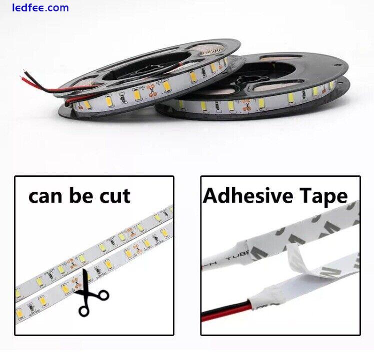 5M 5630 Pure White SMD LED Strip light 12V DC Wired Reel Kitchen Cabinet Vehicle 2 