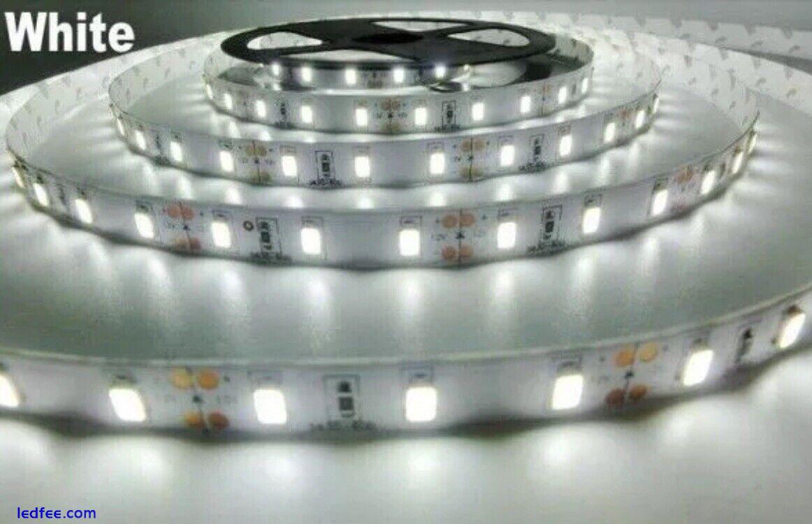 5M 5630 Pure White SMD LED Strip light 12V DC Wired Reel Kitchen Cabinet Vehicle 1 