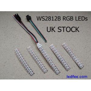 5 x 12 LED Strips 5V WS2812B 5050 RGB 144/m for Arduino, Rasp Pi, Freepost