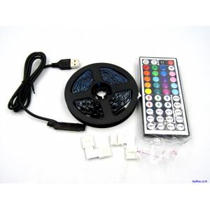 LED Strip Lights RGB Color Changing with Remote Control 5050 5V. NEW, open pack