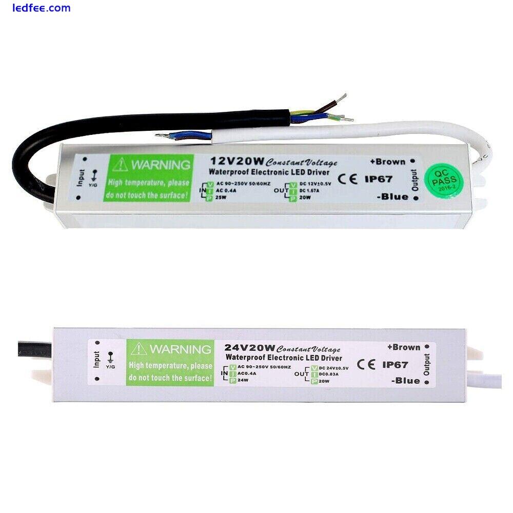DC12V/24V LED Driver Waterproof IP67 240V Power Supply Transformer for LED Strip  | eBay UK 2 