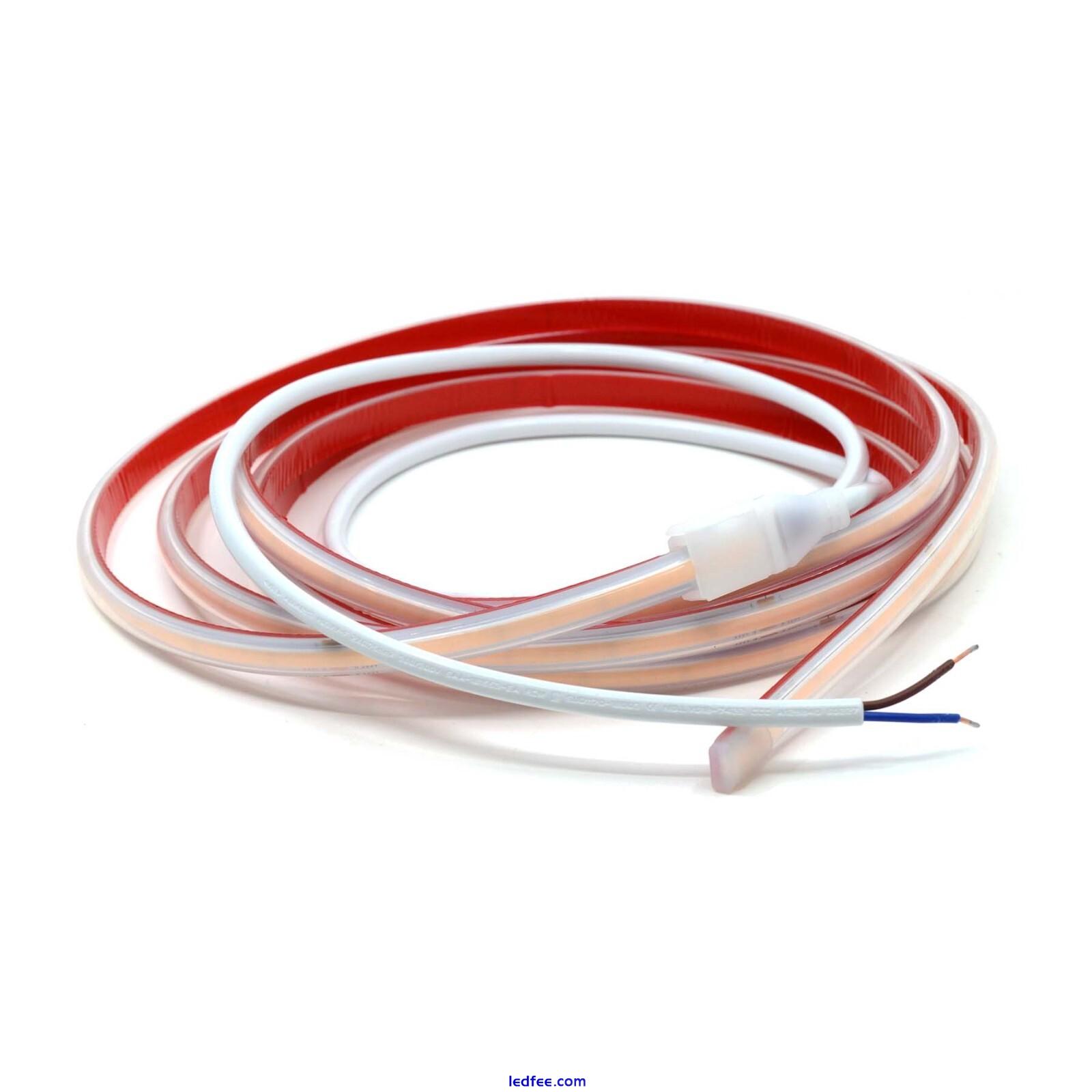 Hard Wiring LED COB AC Strip Light Seamless IP65 220V-240V 10mm Wide 10cm/Cut  | eBay UK 0 
